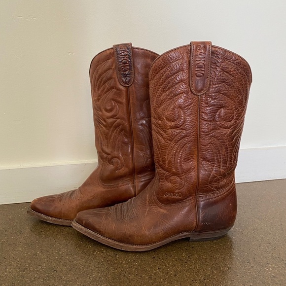 Genuine Italian Leather Cowboy Boots - Picture 2 of 4
